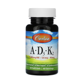 Carlson, Vitamins A - D3 - K2, 60 Soft Gels