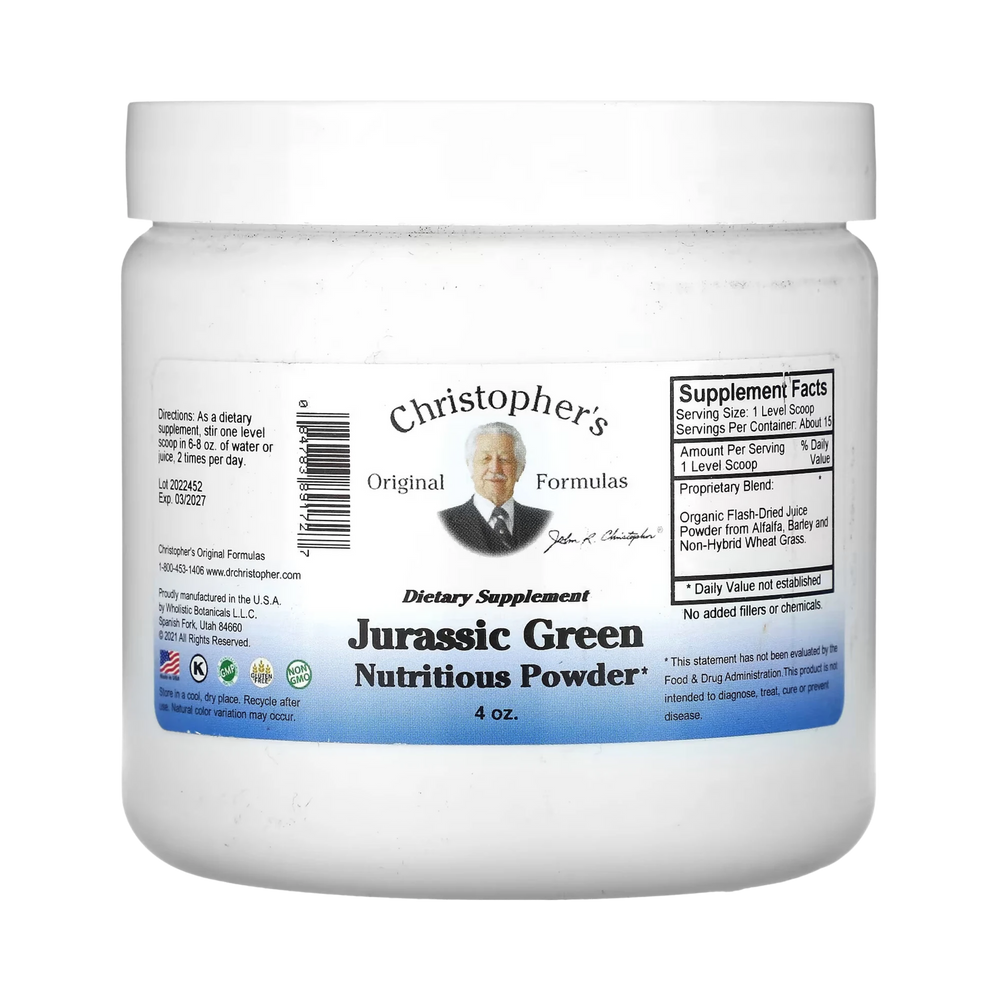 Christopher's Original Formulas, Jurassic Green, 4 Oz Powder