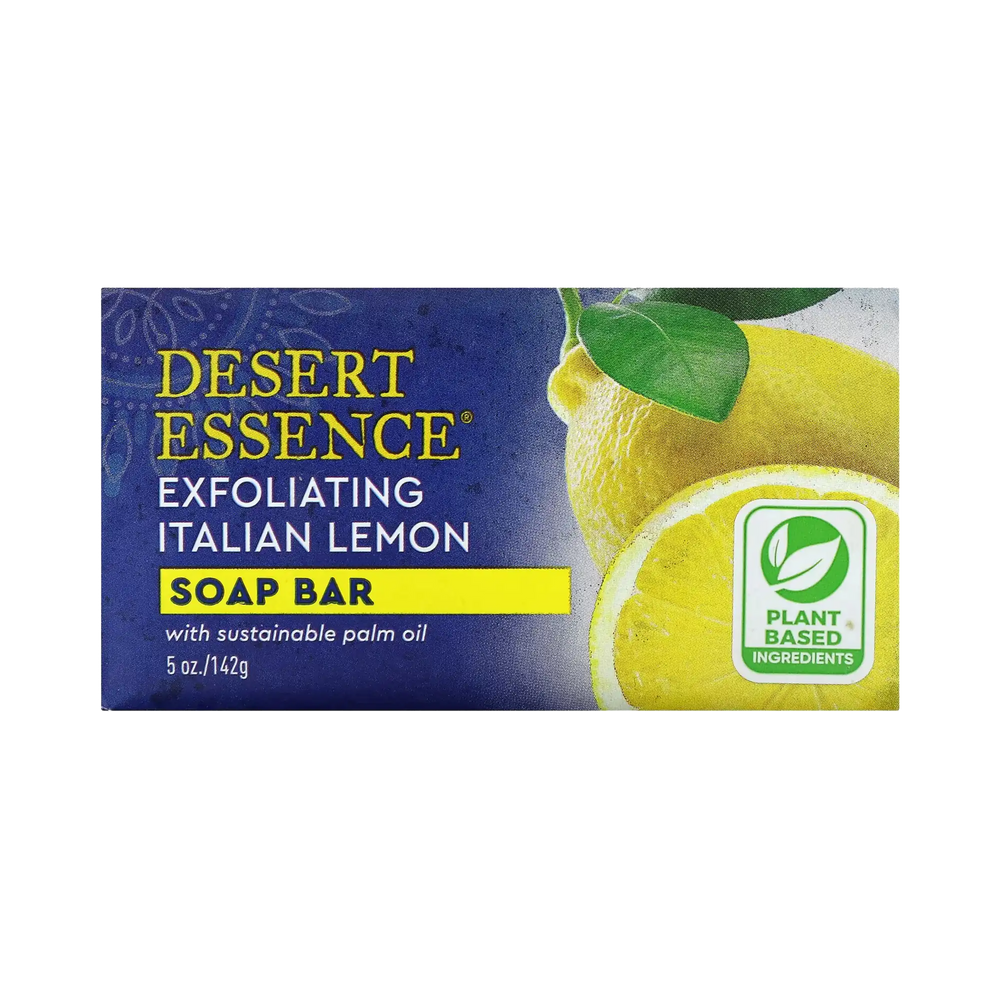 Desert Essence, Exfoliating Italian Lemon Soap Bar, 5 Oz