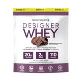 Designer Wellness, Designer Whey, Natural 100% Whey Protein Powder, Double Chocolate, 908 g