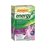 Emergen-C Energy+, With B Vitamins, Vitamin C And Natural Caffeine From Green Tea (Blueberry Acai Flavor) ,Pack of 18
