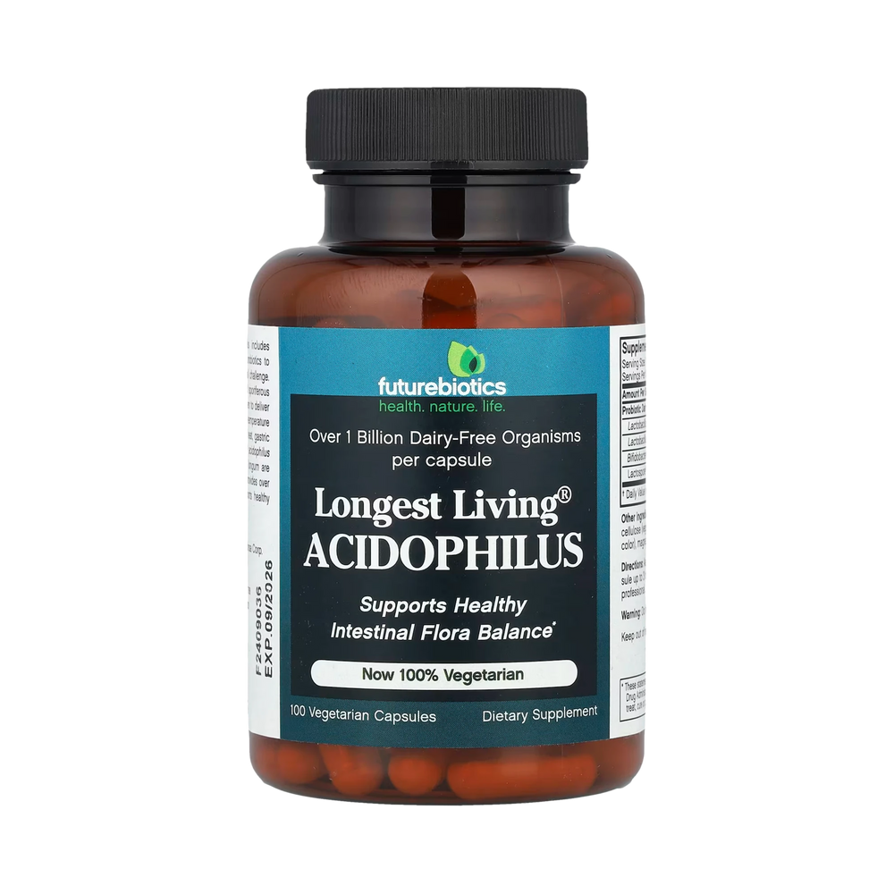 Futurebiotics, Longest Living Acidophilus, 100 Vegetarian Capsules