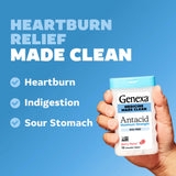 Genexa, Antacid, Maximum Strength, Organic Berry & Vanilla, 1,000 mg, 72 Chewable Tablets