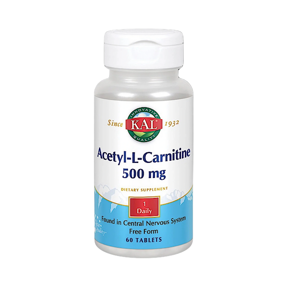 Kal, Acetyl L-Carnitine 500mg, 60 Tablets