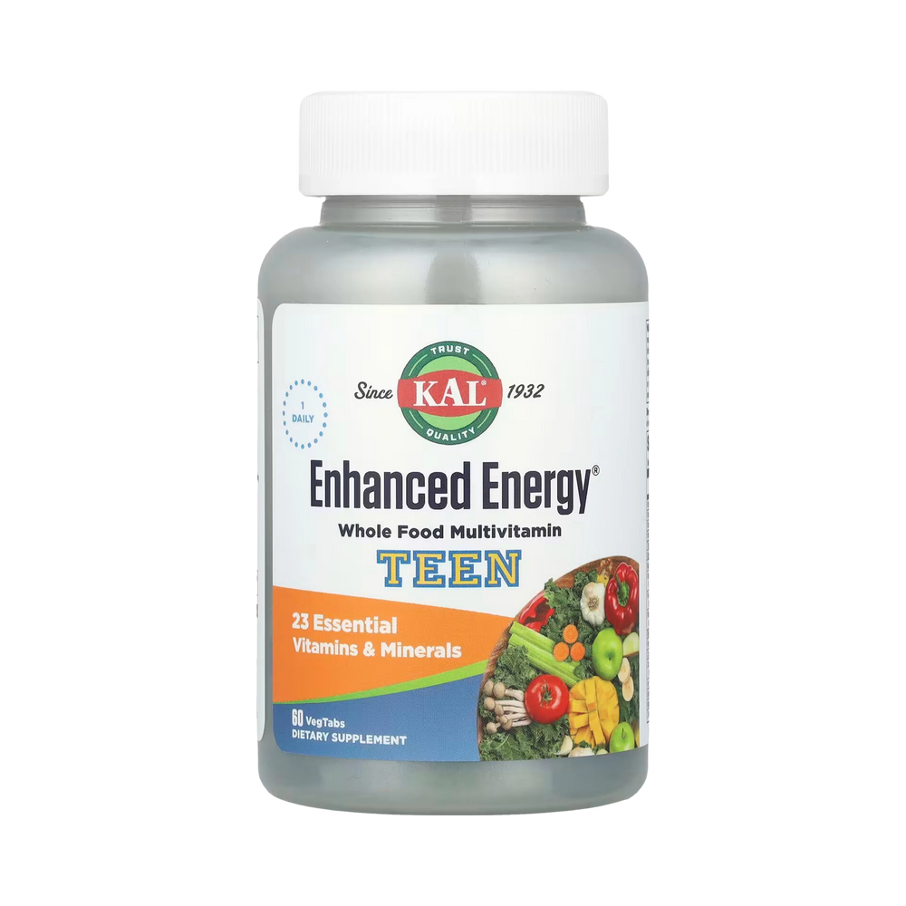 KAL, Enhanced Energy, Teen, Memory & Concentration Blend, 60 Vegetarian Tablets