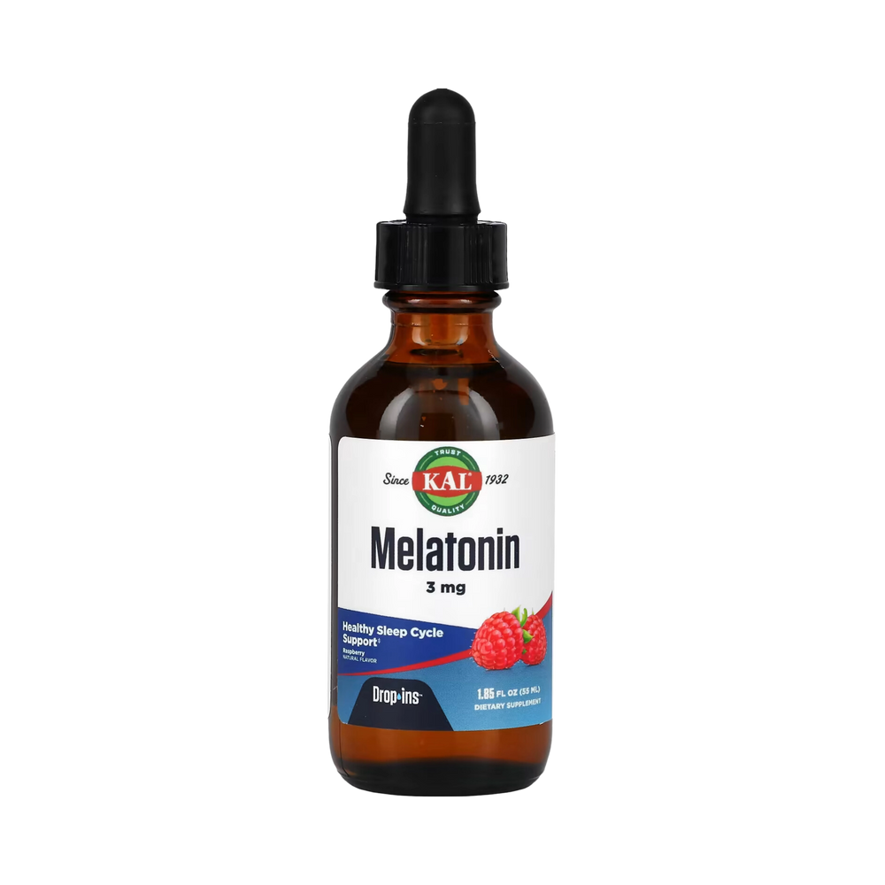 KAL, Melatonin, Raspberry, 3 Mg, 1.85 Fl Oz