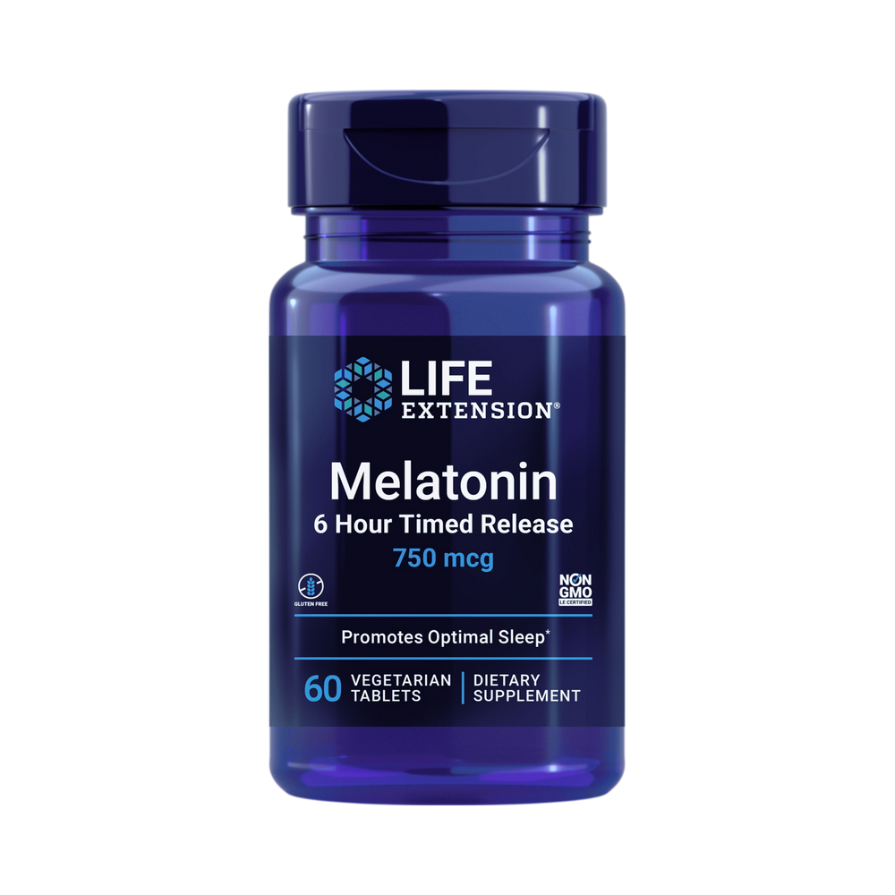 Life Extension, Melatonin 6 Hour Timed Release (750 mcg)