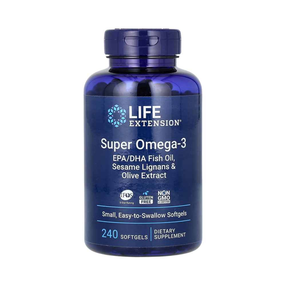 Life Extension - Super Omega-3 EPA/DHA Fish Oil, Sesame Lignans & Olive Extract, 240 Softgels