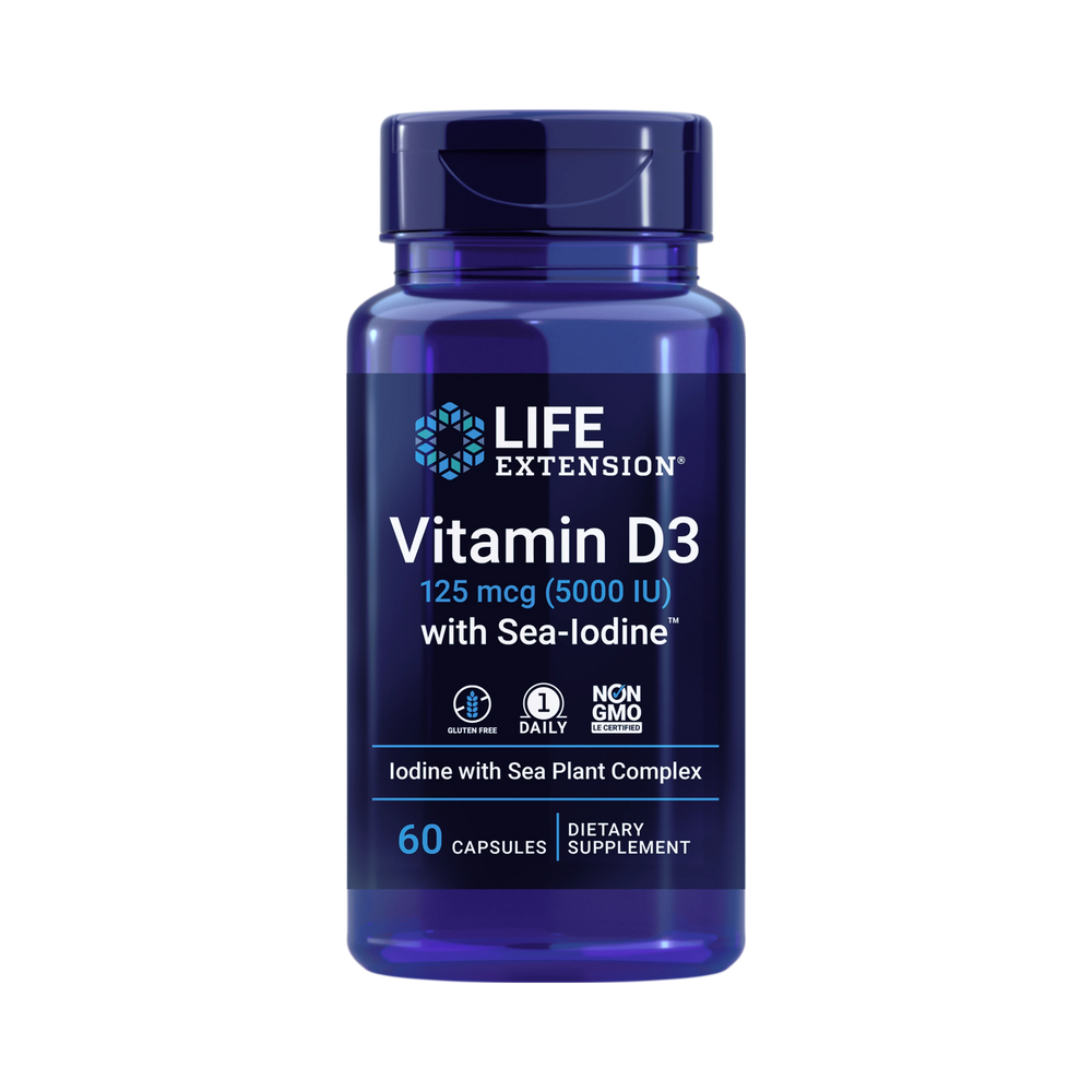 Life Extension, Vitamin D3 with Sea-Iodine™