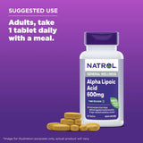 Natrol, Alpha Lipoic Acid, Time Release, 600 mg, 45 Tablets