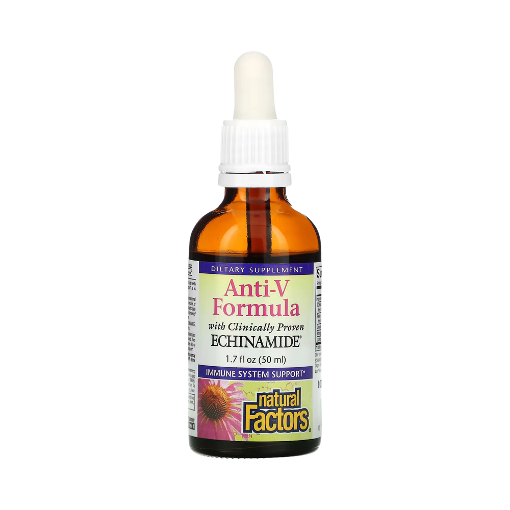 Natural Factors, Anti-V Formula, with Clinically Proven Echinamide, 1.7 Fl Oz