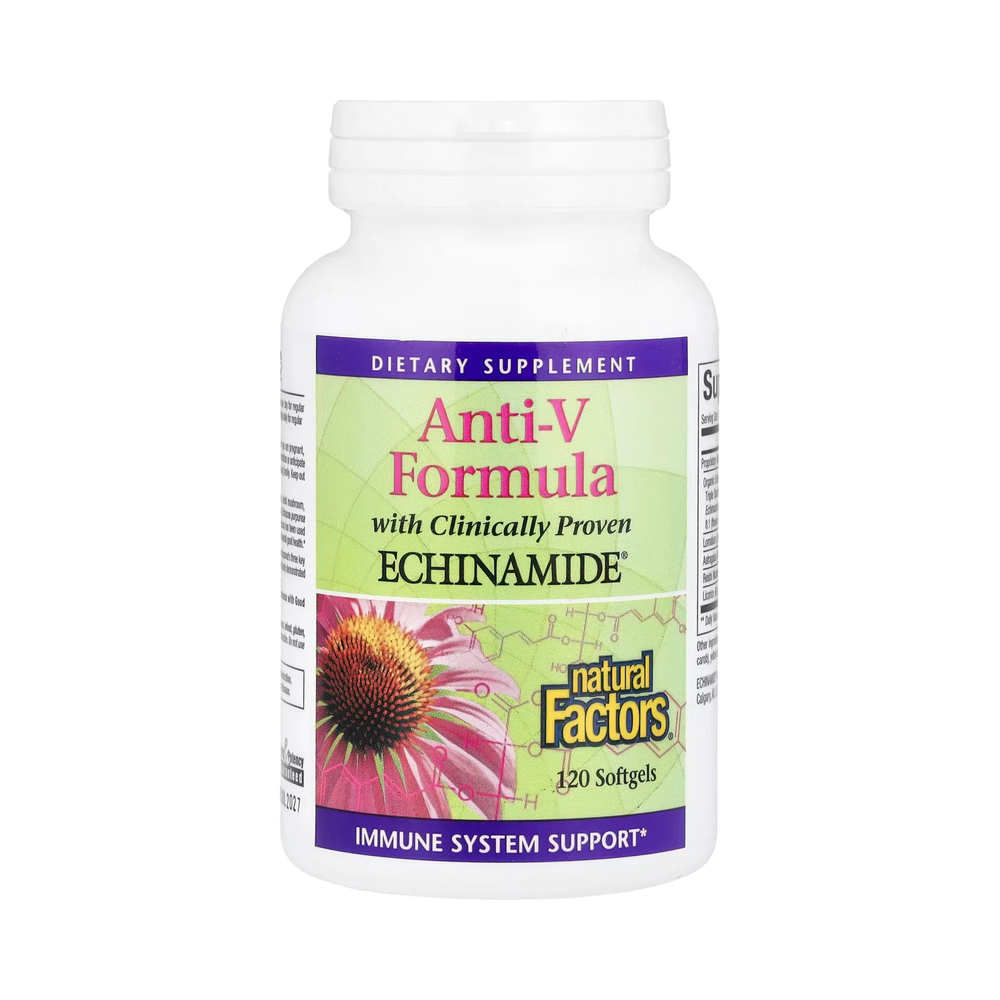 Natural Factors, Anti-V Formula with Clinically Proven Echinamide, 120 Softgels