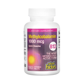 Natural Factors, B12, Methylcobalamin, 1,000 mcg, 180 Chewable Tablets
