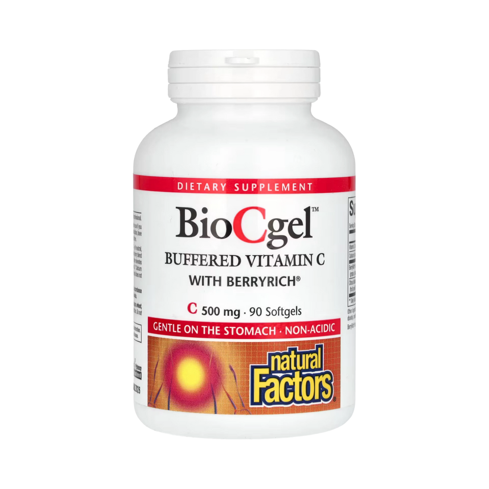 Natural Factors, BioCgel, Buffered Vitamin C with BerryRich, 500 Mg, 90 Softgels