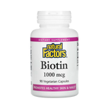 Natural Factors, Biotin, 1,000 Mcg, 90 Vegetarian Capsules