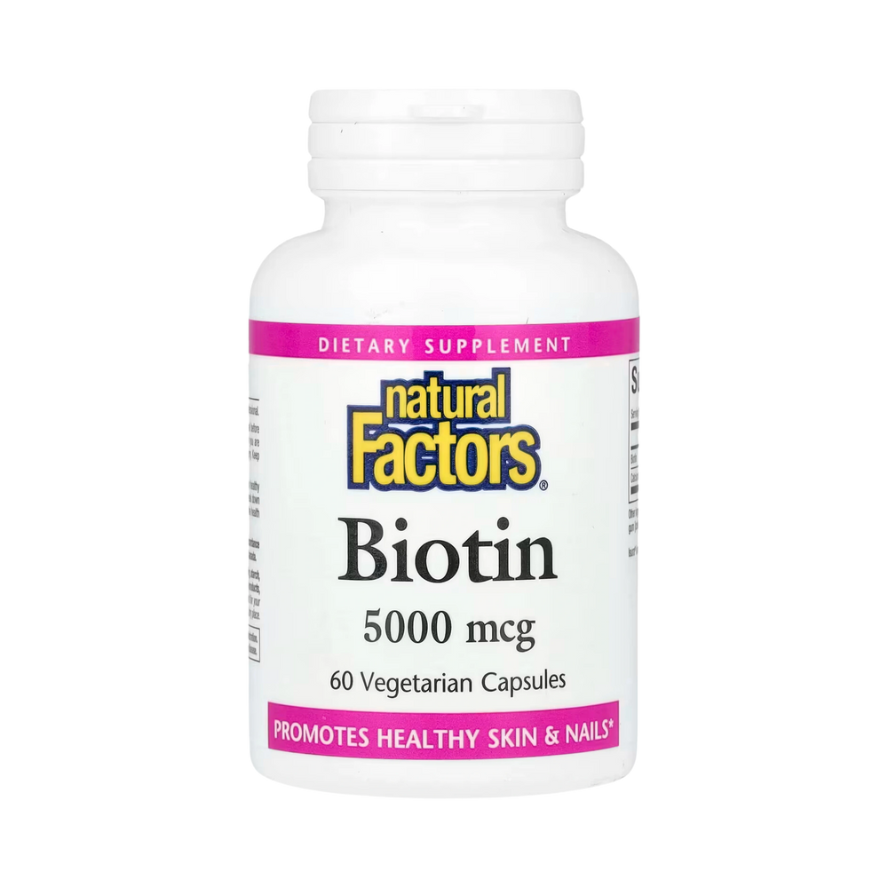 Natural Factors, Biotin, 5,000 Mcg, 60 Vegetarian Capsules