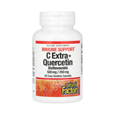 Natural Factors, C Extra + Quercetin, 500 mg/ 250 mg, 60 Easy Swallow Capsules