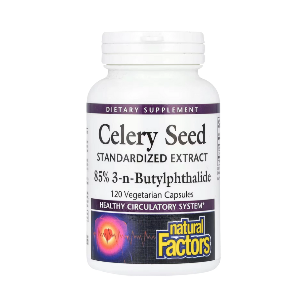 Natural Factors, Celery Seed, Standardized Extract, 120 Vegetarian Capsules