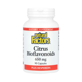 Natural Factors, Citrus Bioflavonoids Plus Hesperidin, 650 Mg, 90 Capsules
