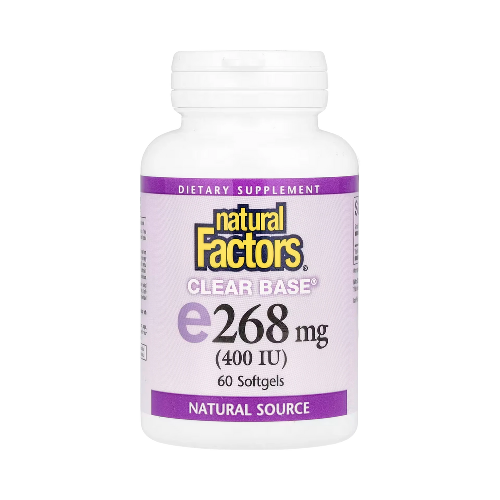 Natural Factors, Clear Base Vitamin E, 268 mg (400 IU), 60 Softgels