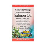Natural Factors, Complete Omega, 100% Wild Alaskan Salmon Oil, 1,300 Mg, 90 Enteripure Softgels