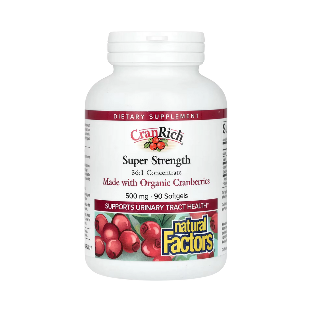 Natural Factors, CranRich, Super Strength, 500 Mg, 90 Softgels