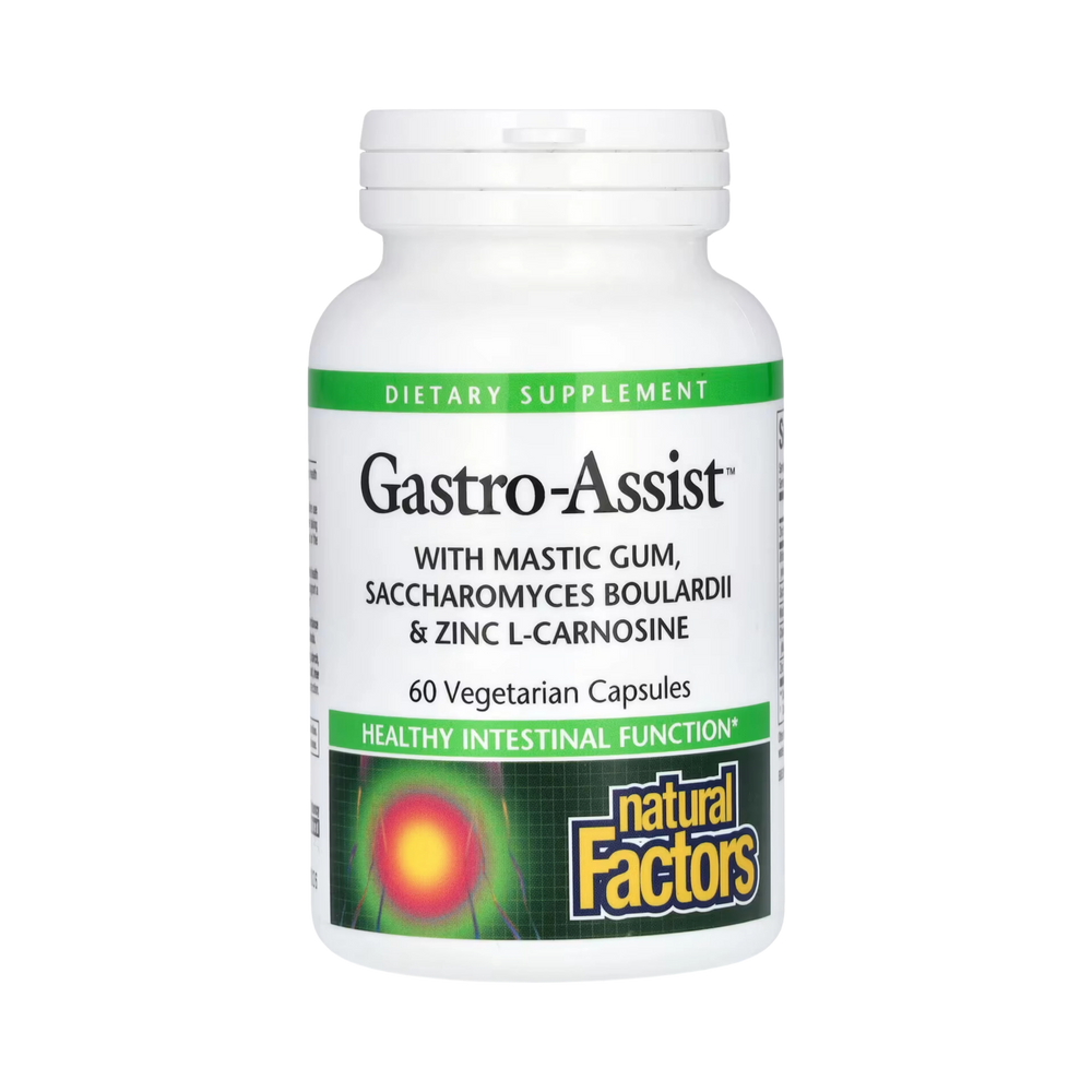 Natural Factors, Gastro-Assist with Mastic Gum, Saccharomyces Boulardii & Zinc L-Carnosine, 60 Vegetarian Capsules