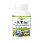 Natural Factors, Herbal Factors, Milk Thistle, 250 Mg, 60 Capsules