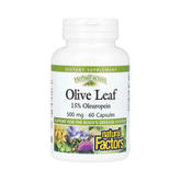 Natural Factors, HerbalFactors, Olive Leaf, 500 Mg, 60 Capsules