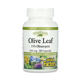 Natural Factors, HerbalFactors, Olive Leaf, 500 Mg, 90 Capsules