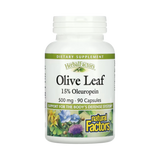 Natural Factors, HerbalFactors, Olive Leaf, 500 Mg, 90 Capsules