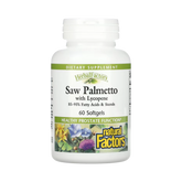 Natural Factors, HerbalFactors, Saw Palmetto with Lycopene, 60 Softgels