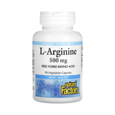 Natural Factors, L-Arginine, 500 Mg, 90 Vegetarian Capsules