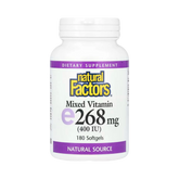 Natural Factors, Mixed Vitamin E, 268 mg (400 IU), 180 Softgels