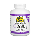 Natural Factors, Mixed Vitamin E, 268 mg (400 IU), 240 Softgels