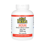 Natural Factors, MSM, Methyl-Sulfonyl-Methane, 1,000 Mg, 180 Capsules