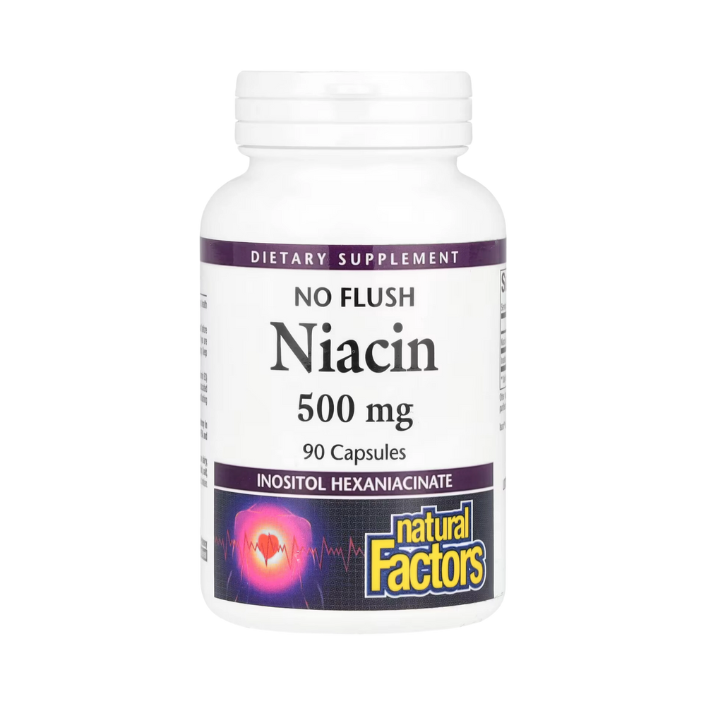 Natural Factors, Niacin, No Flush, 500 Mg, 90 Capsules