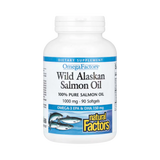 Natural Factors, OmegaFactors, Wild Alaskan Salmon Oil, 1,000 Mg, 90 Softgels