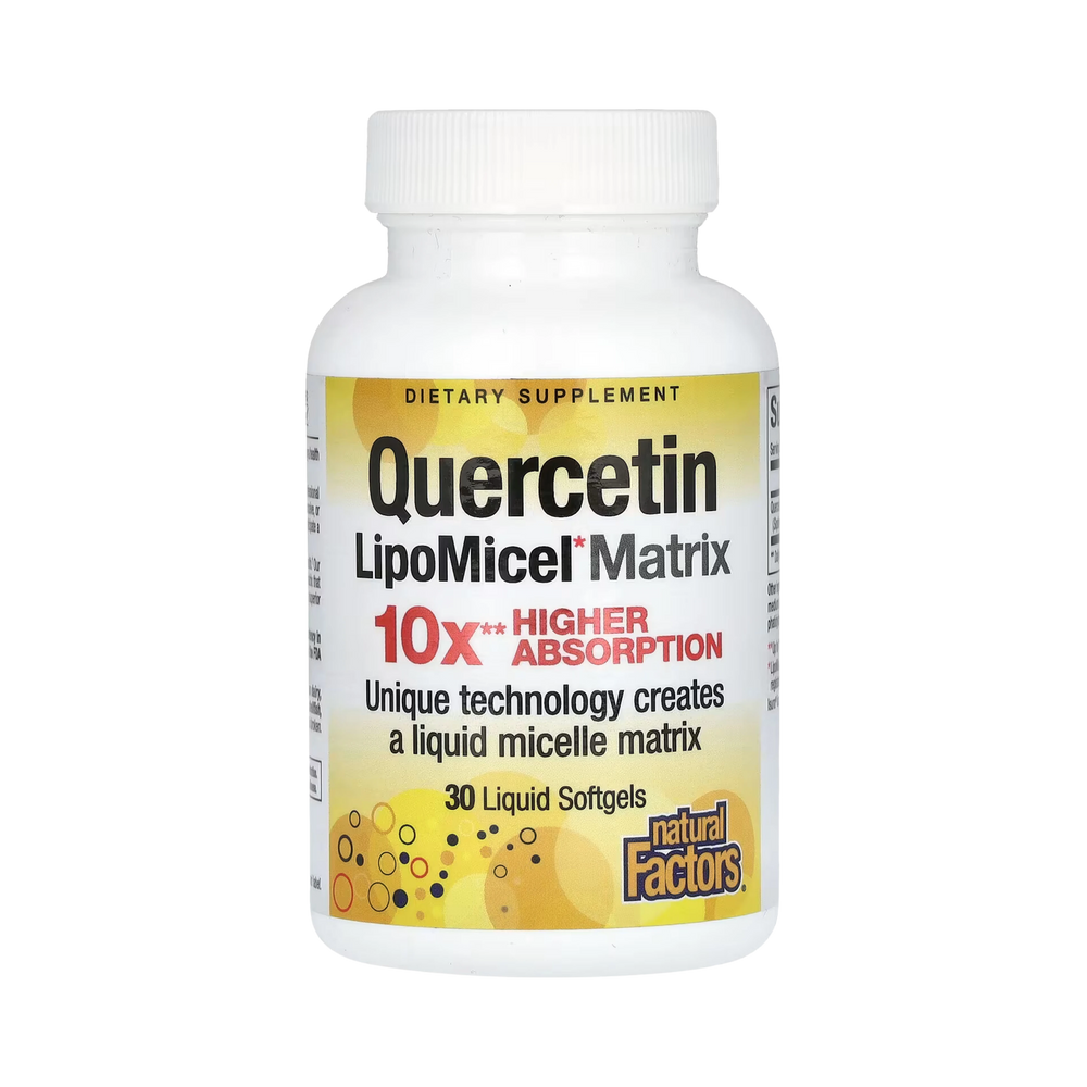 Natural Factors, Quercetin LipoMicel Matrix, 30 Liquid Softgels