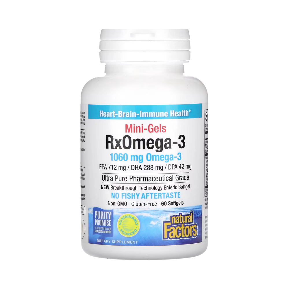 Natural Factors, RxOmega-3 Mini-Gels, 1,060 Mg, 60 Softgels