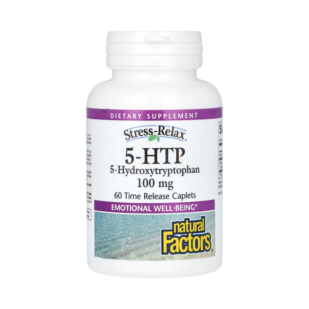 Natural Factors, Stress-Relax, 5-HTP, 100 Mg, 60 Time Release Caplets