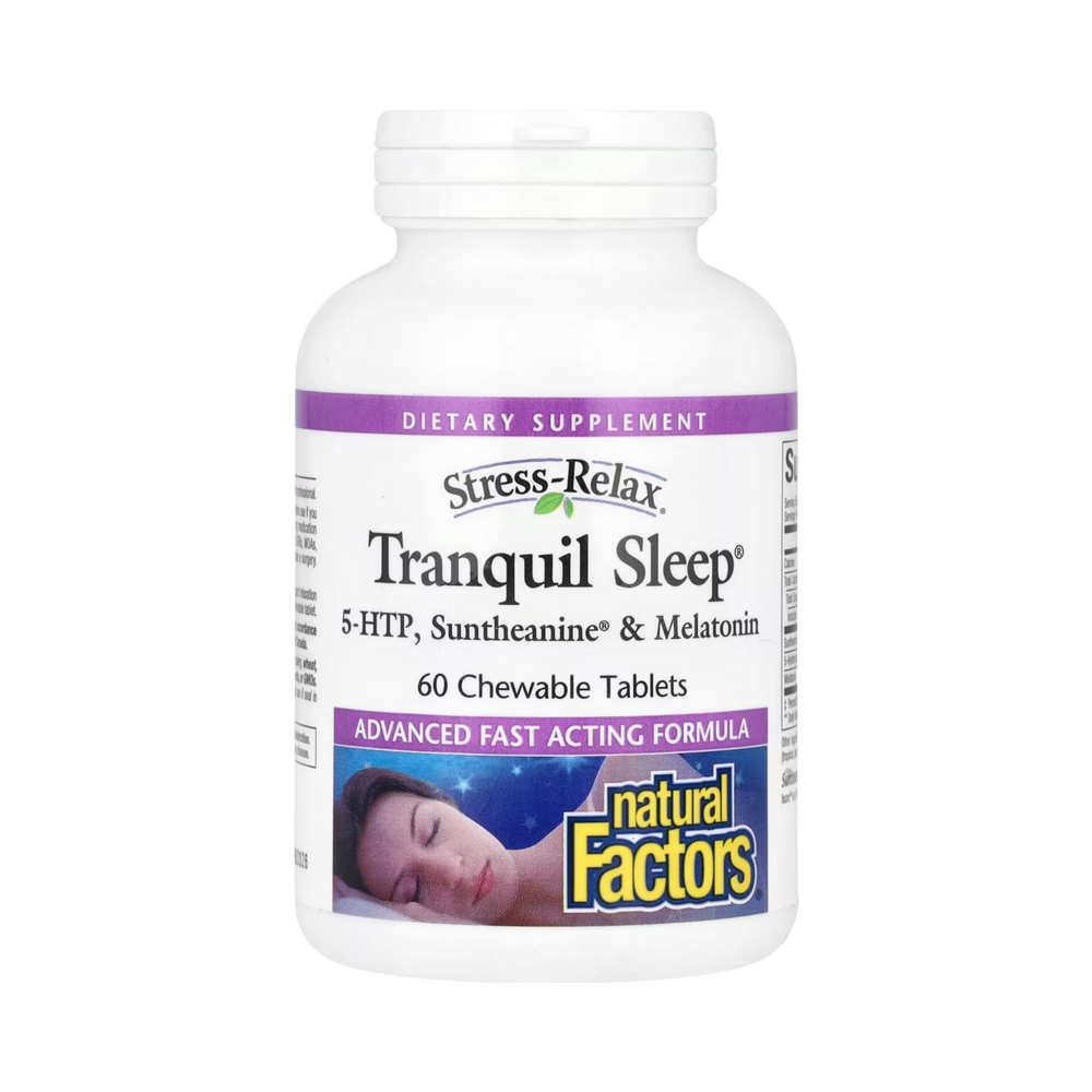 Natural Factors, Stress-Relax, Tranquil Sleep, 60 Chewable Tablets