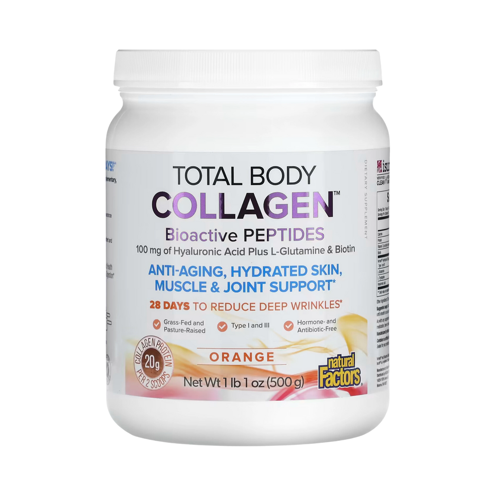 Natural Factors, Total Body Collagen, Bioactive Peptides, Orange, 100 mg, 1 lb 1 Oz
