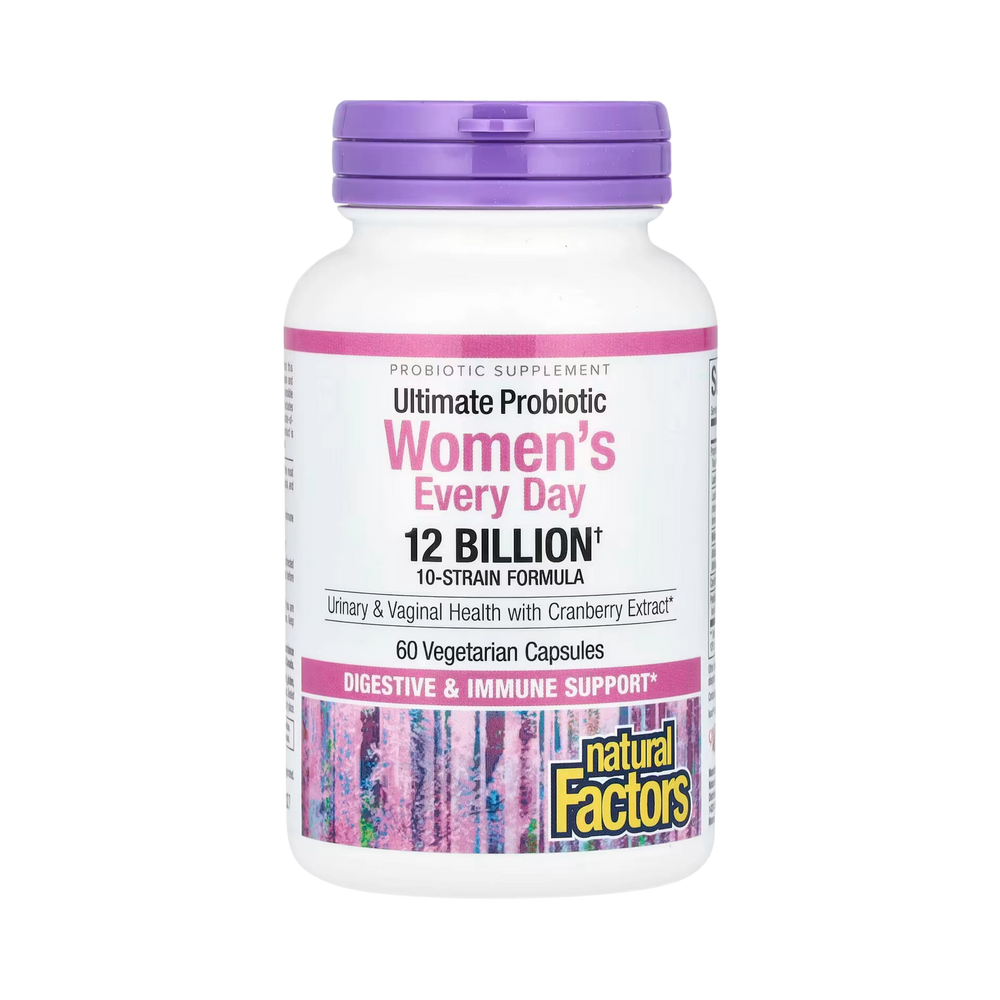 Natural Factors, Ultimate Probiotic Women's Every Day, 12 Billion, 60 Vegetarian Capsules