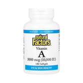 Natural Factors, Vitamin A, 3,000 Mcg (10,000 IU), 180 Softgels