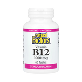 Natural Factors, Vitamin B12, 1,000 Mcg, 60 Tablets