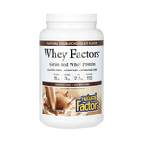 Natural Factors, Whey Factors, Grass Fed Whey Protein, Natural Double Chocolate, 2 Lb