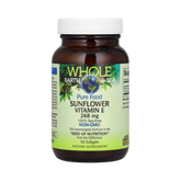 Natural Factors, Whole Earth & Sea, Pure Food, Sunflower Vitamin E, 268 Mg, 90 Softgels