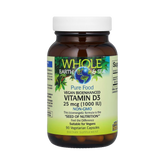 Natural Factors, Whole Earth & Sea, Vegan Bioenhanced Vitamin D3, 25 mcg (1,000 IU), 90 Vegetarian Capsules