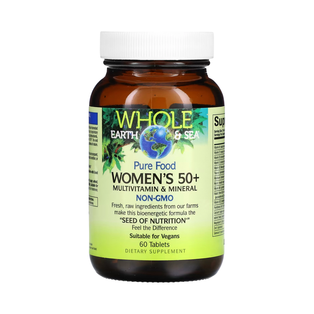 Natural Factors, Whole Earth & Sea, Women's 50+ Multivitamin & Mineral, 60 Tablets